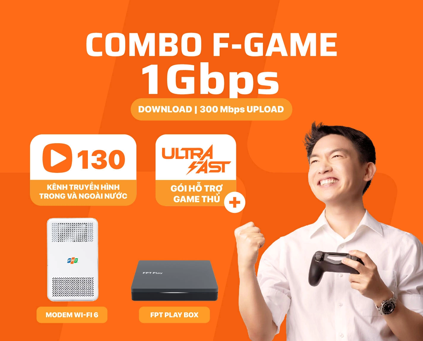 Combo Internet Wifi 6 F-Game và Truyền hình