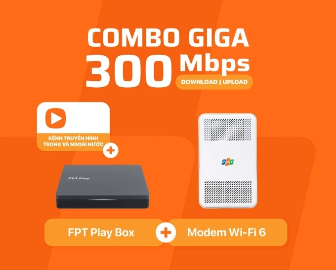 Combo Internet Wifi 6 GIGA và Truyền hình FPT