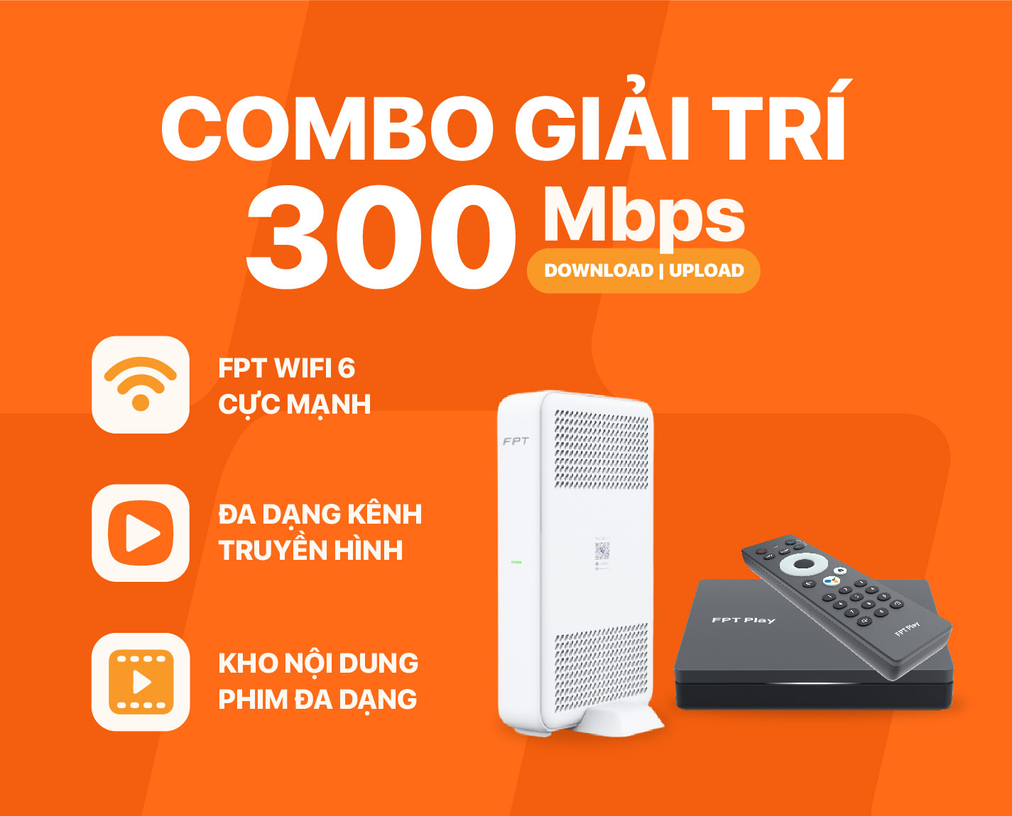 Combo Internet Wifi và Truyền hình FPT
