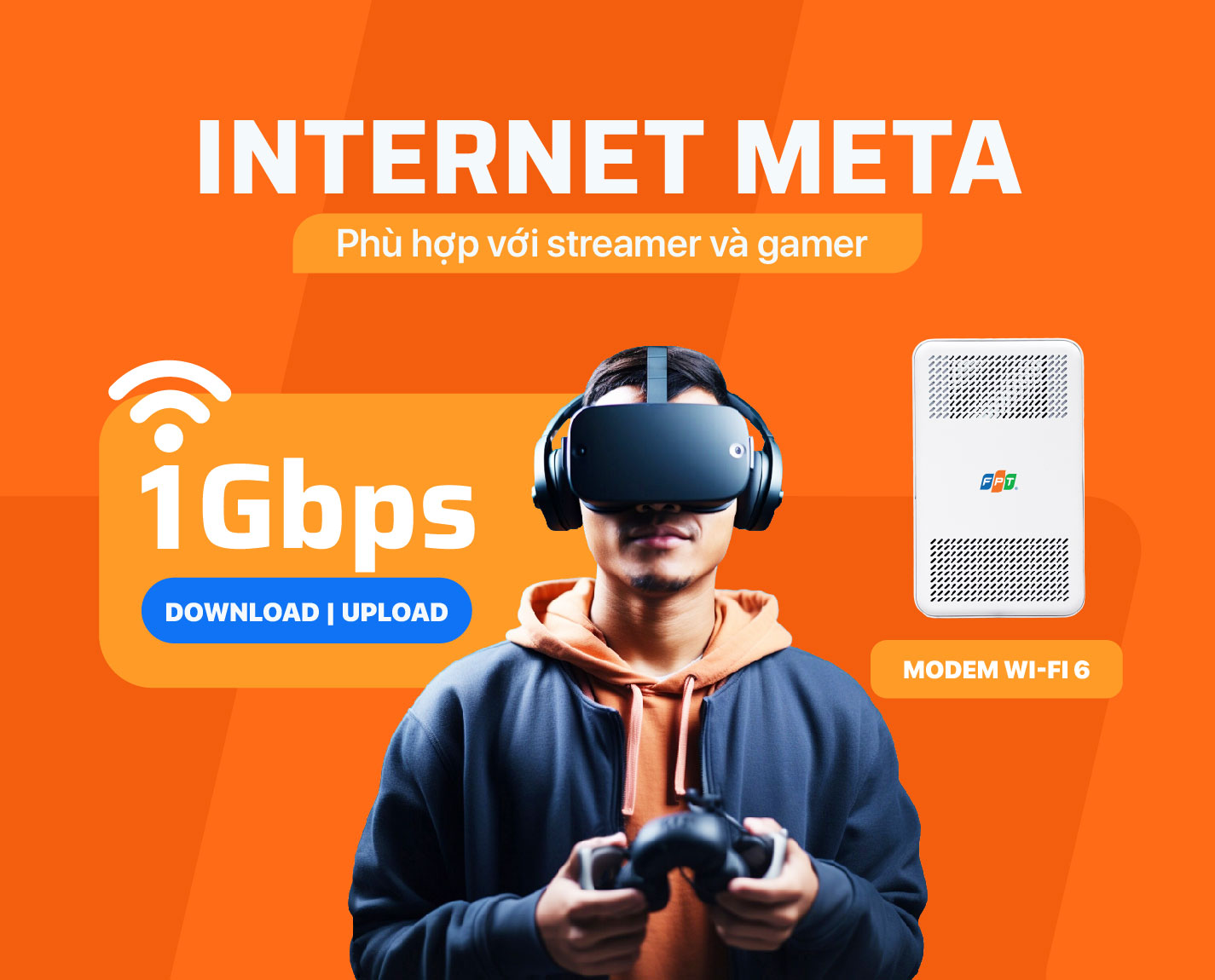Gói Internet Wifi 6 META của FPT, tốc độ 1024Mbps