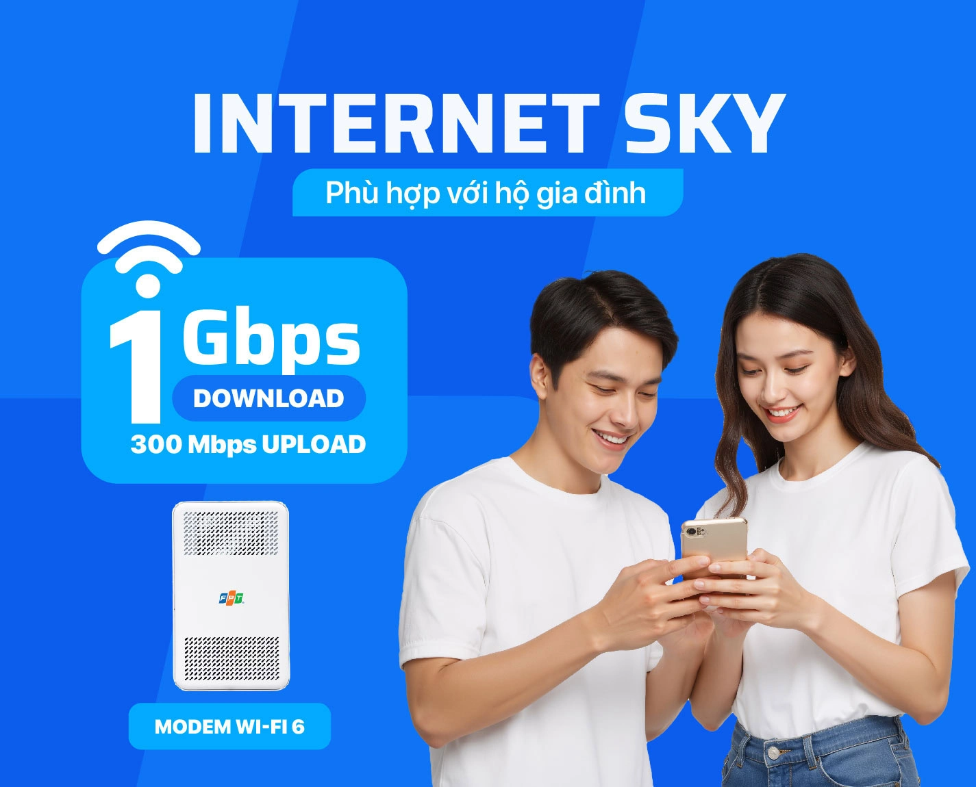 Gói Internet Wifi 6 SKY của FPT, tốc độ 1024 Mbps