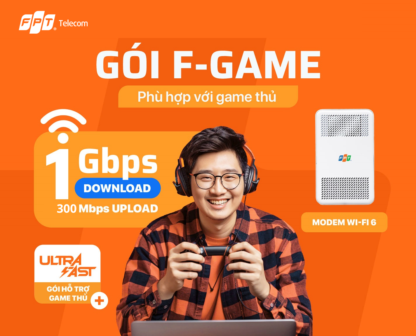 Internet Wifi F-Game của FPT chuyên dành cho game thủ, streamer